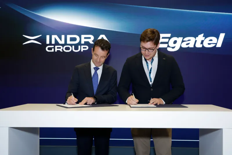 Firma acuerdo Indra - Egatel